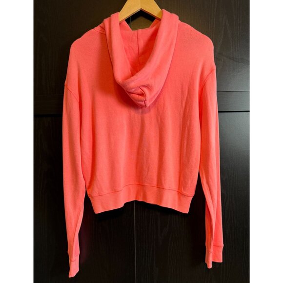 Skims French Terry Pullover Hoodie Sweater Large Coral Long Sleeves Lounge - Picture 2 of 9